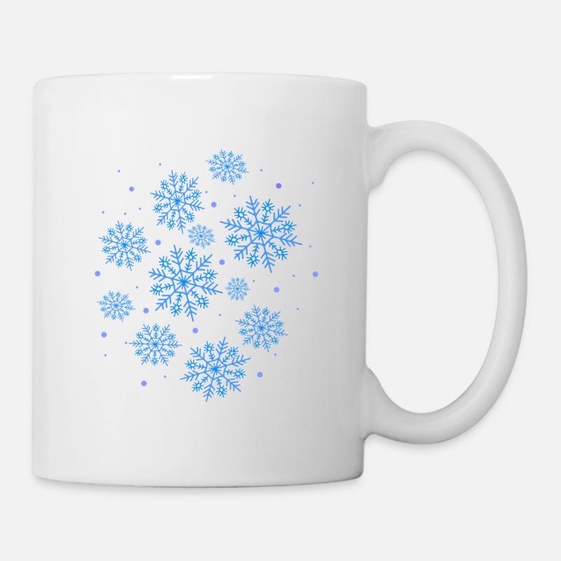 Schneeflocken - Tasse - Weiß
