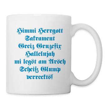 01 Himmi Dieu Sacrement malédiction 1c Bayrisch - Mug blanc - blanc - Droite