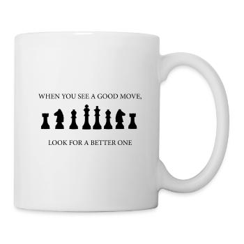 SCHACH SPRUCH! GESCHENKIDEE FÜR SCHACH PROFIS - Tasse - Weiß - Rechts