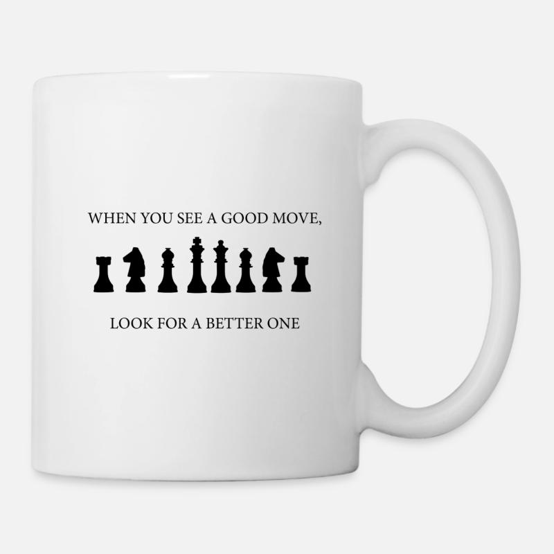 SCHACH SPRUCH! GESCHENKIDEE FÜR SCHACH PROFIS - Tasse - Weiß