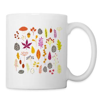 Autumn Fall Woodland Art - Mug - white - Right