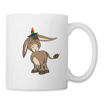 Idée cadeau unique d'âne de licorne / corne d'âne - Mug blanc - blanc - Droite