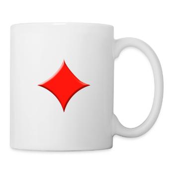 Karo Kartenspiel - Tasse - Weiß - Rechts