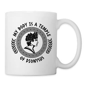 My Body Is A Temple Of Dionysus - Joy Of Alcohol - Mug - white - Right