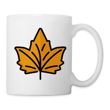 Autumn leaf foliage gift idea - Mug - white - Right