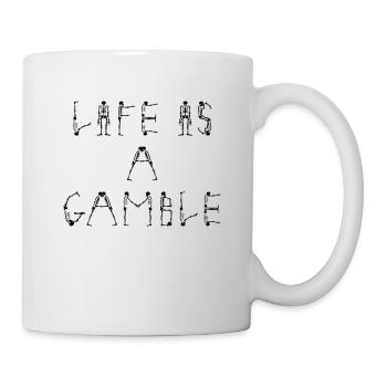 life is a gamble skelett - Tasse - Weiß - Rechts