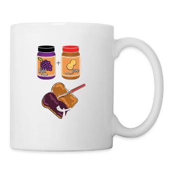 Love spread like jam ... Liebe verbreiten - Tasse - Weiß - Rechts
