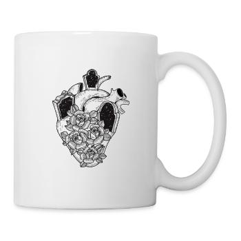 Fleurs dans votre cœur - Mug blanc - blanc - Droite