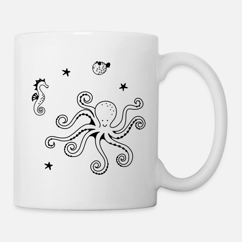 Octopus and Friends - Mug - white