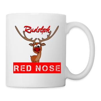 Rudolph and the red nose...Rudof und die rote Nase - Tasse - Weiß - Rechts