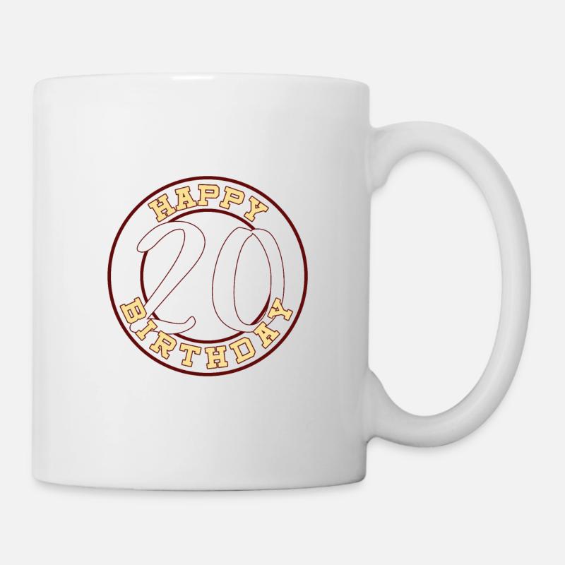Joyeux anniversaire depuis 20 ans - depuis 20 ans - Mug blanc - blanc