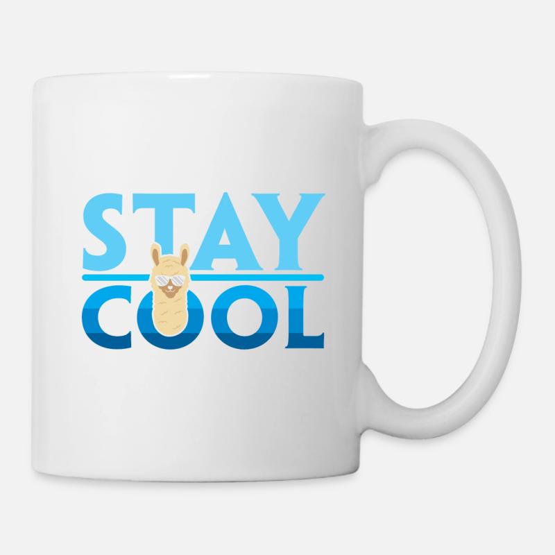Restez au frais Idée cadeau Alpaga - Mug blanc - blanc
