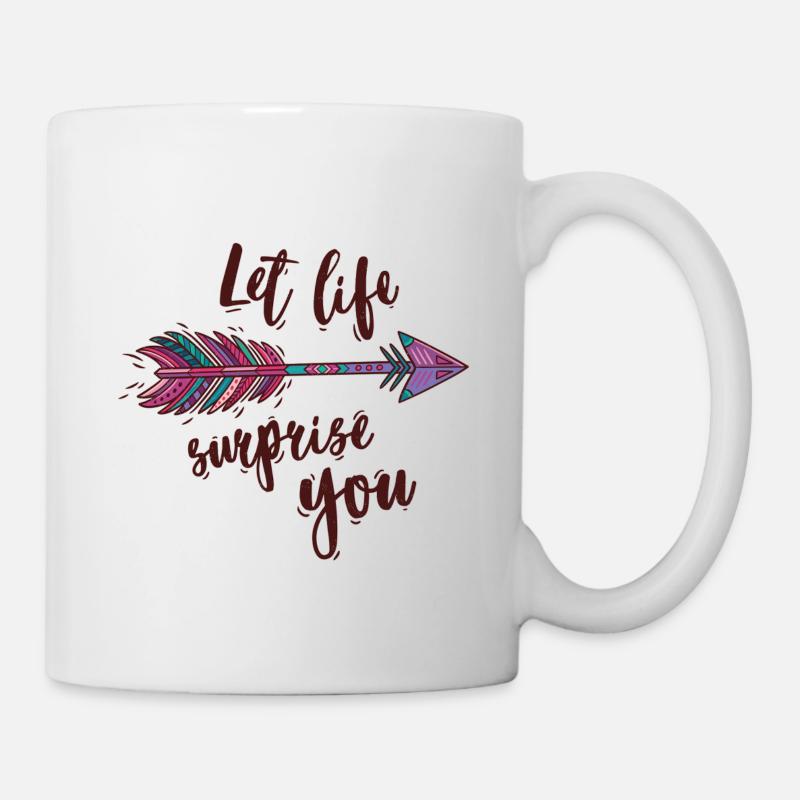 LET THE LIFE SURPRIZE YOU - Mug blanc - blanc