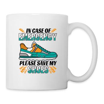 Drôle j’aime courir citation Enregistrer mes chaussures - Mug blanc - blanc - Droite