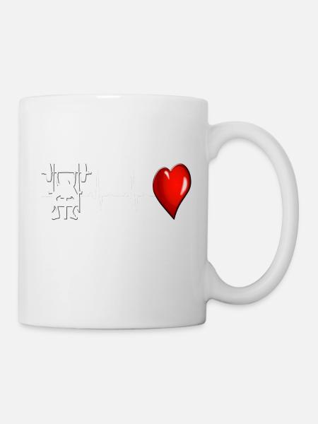 Bankdrücken - Tasse - Weiß
