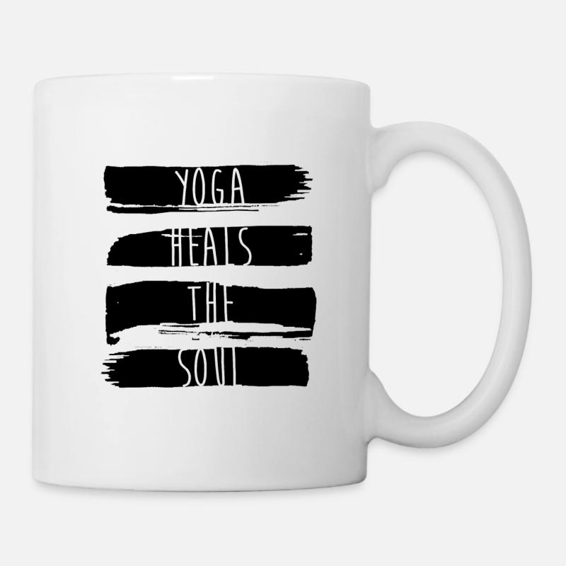 Yoga heals the soul - Mug - white