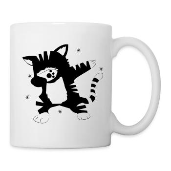 Dabbing Cat Dab Katze - Tasse - Weiß - Rechts