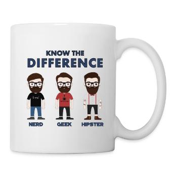 Nerd, geek ou hipster? - Mug blanc - blanc - Droite