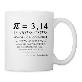 Funny mathematician saying : Pi - Mug - white - Right