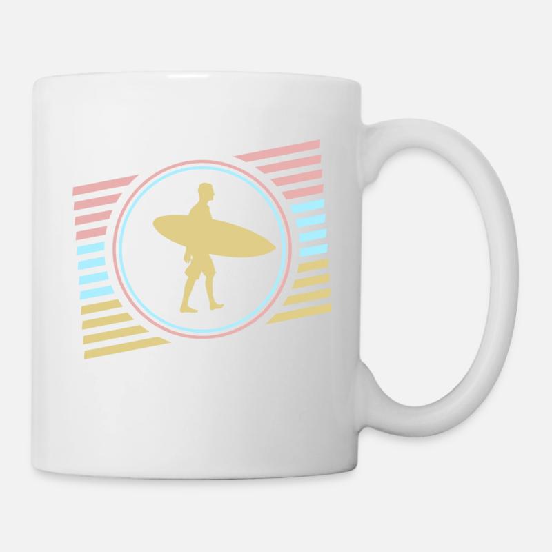 surfeur - Mug blanc - blanc