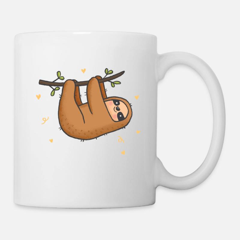 Faultier - Tasse - Weiß
