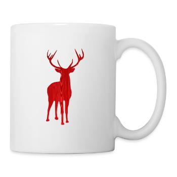 Rentier Weihnachtlich - Tasse - Weiß - Rechts