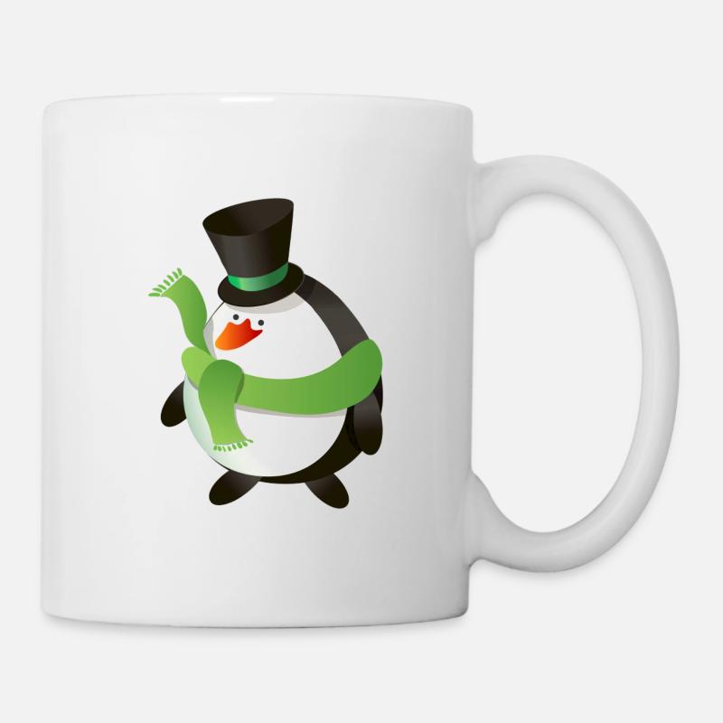 Pingouin de noël - Mug blanc - blanc