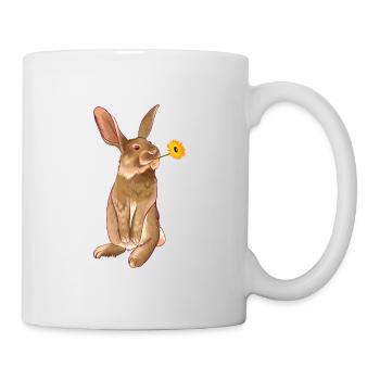 Snow hare wild animal - Mug - white - Right