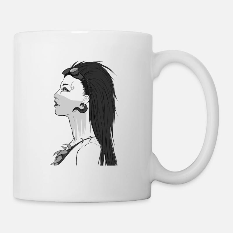 Apocalyptica Graphic Image Gift Idea Noir-Gris - Mug blanc - blanc