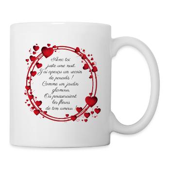 With you just one night, poem - Mug - white - Right