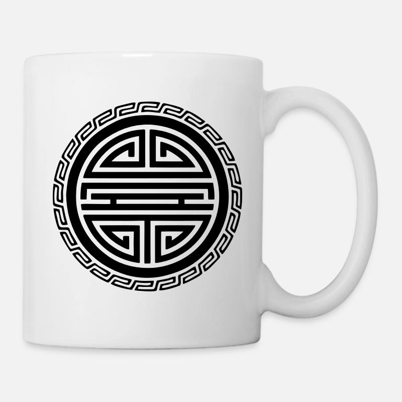 Shou Symbole porte-bonheur - Mug blanc - blanc