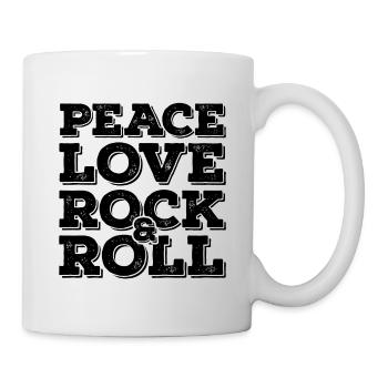 Rock N Roll Message Noir Cadeau cool - Mug blanc - blanc - Droite