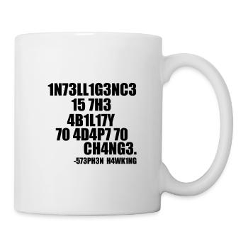 INTELLIGENT STEPHEN HAWKING SPRUCH! IDEE CADEAU - Mug blanc - blanc - Droite
