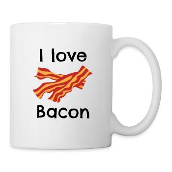 I love Bacon dark - Mug - white - Right