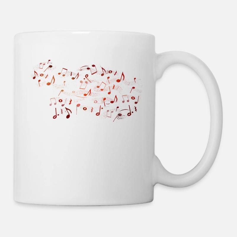 Noten Musik - Tasse - Weiß