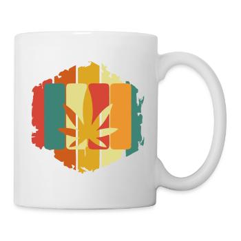 Grass Jamaica colors hemp leaf motif grass gift - Mug - white - Right