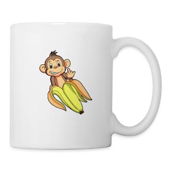 FRAIS DE SINGE - FUCK YOU MONKEY À L'ATTITUDE COOL - Mug blanc - blanc - Droite