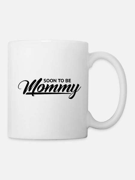 Schwangerschaft bald Mutter Schwarz Cooles - Tasse - Weiß