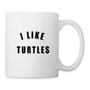 J'AIME LES TORTUES! IDEE CADEAU - Mug blanc - blanc - Droite