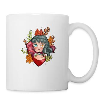 Filles, Fleurs - Mug blanc - blanc - Droite