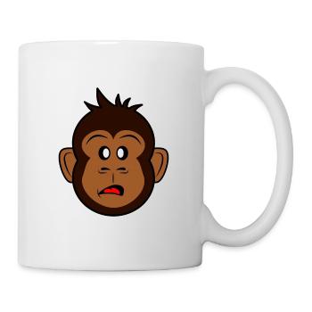 Funny monkey face cartoon monkey gift - Mug - white - Right