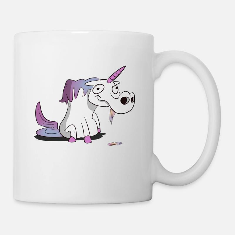 Unicorn / Einhorn - doofy sabbernd - Tasse - Weiß