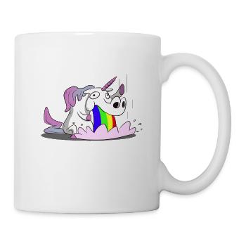 Unicorn, unicorn breaking rainbow - Mug - white - Right