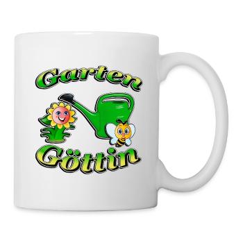 gardener allotment t-shirt tshirt garden goddess - Mug - white - Right
