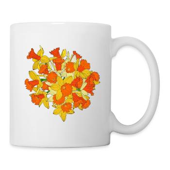 Daffodil Flower Bouquet - Mug - white - Right