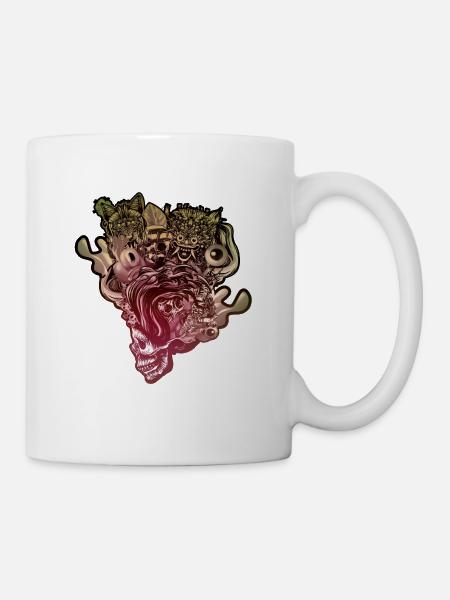 Tête de mort soufflée - Mug blanc - blanc