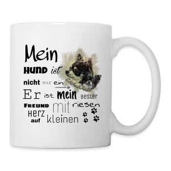 T-shirt Le meilleur ami de Chihuahua - Mug blanc - blanc - Droite