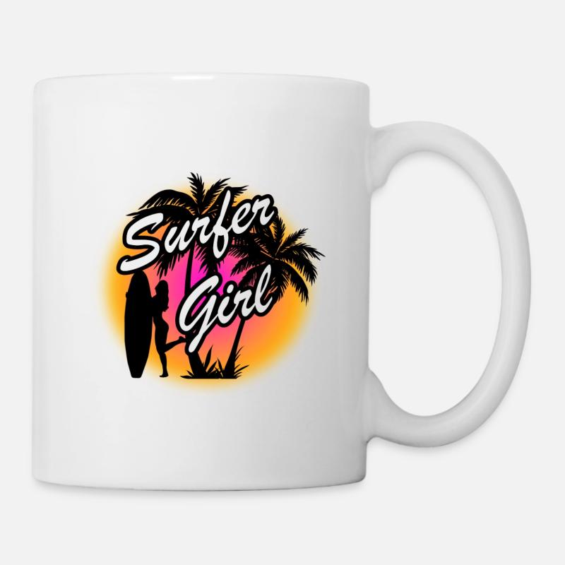 Surfer Girl Beach Beach Summer Sun Summer - Mug - white