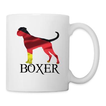 Deutscher Boxer Hund Deutschland Silhouette Flagge - Tasse - Weiß - Rechts