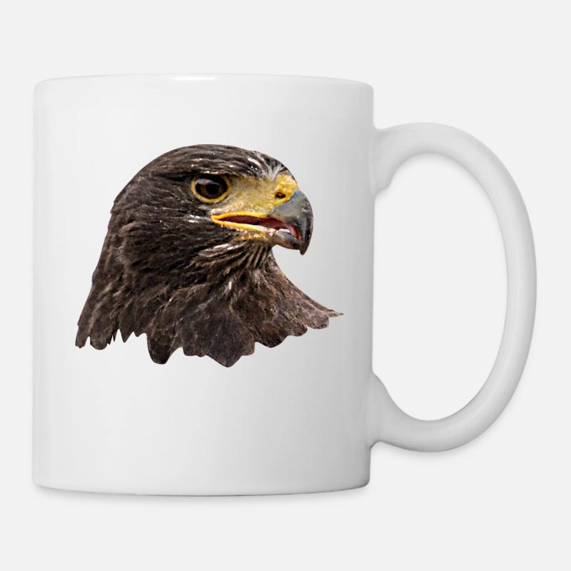 Eagle, falcon, bird of prey, brown - Mug - white